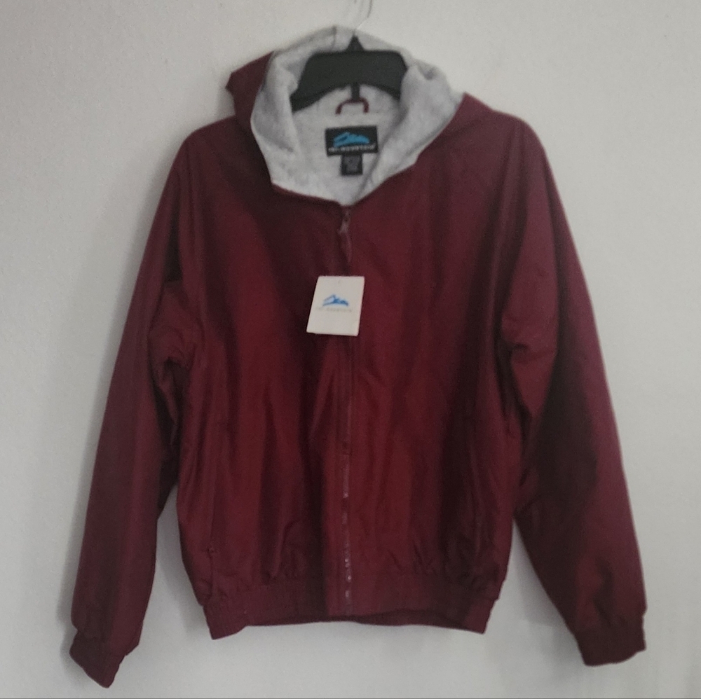 Tri-Mountain Nylon Hooded Jersey Zip Close Pockets Youth Sz XL 18-20